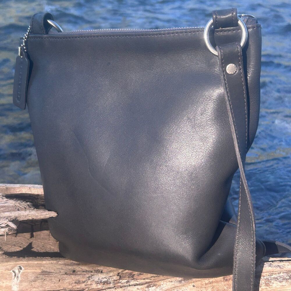 Vintage Coach 9457 Gray Chelsea Crossbody Saddle Bag — by RiverTanned